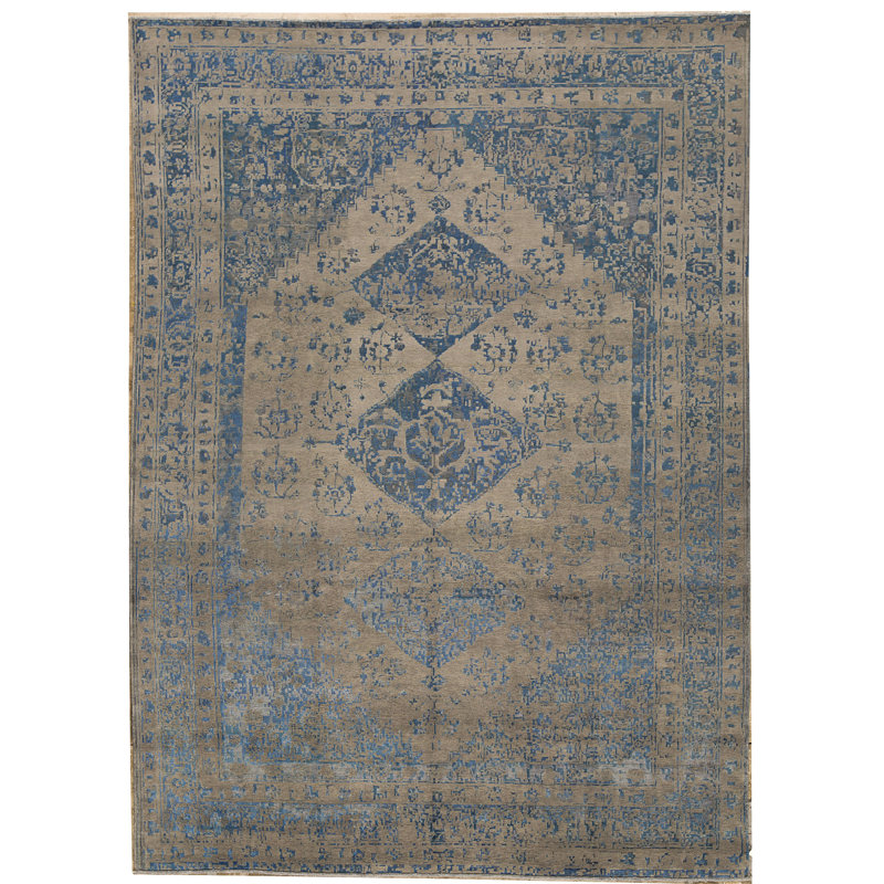 Bokara Rug Co Inc One Of A Kind Windsom Select Hand Knotted 10 2 X 13 11 Blue Area Rug Wayfair