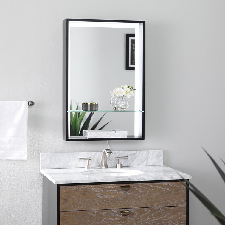 show original title Details about   Mirror bathroom cabinet with 2 Shelves and Shelf Stylish Design Two Colors 