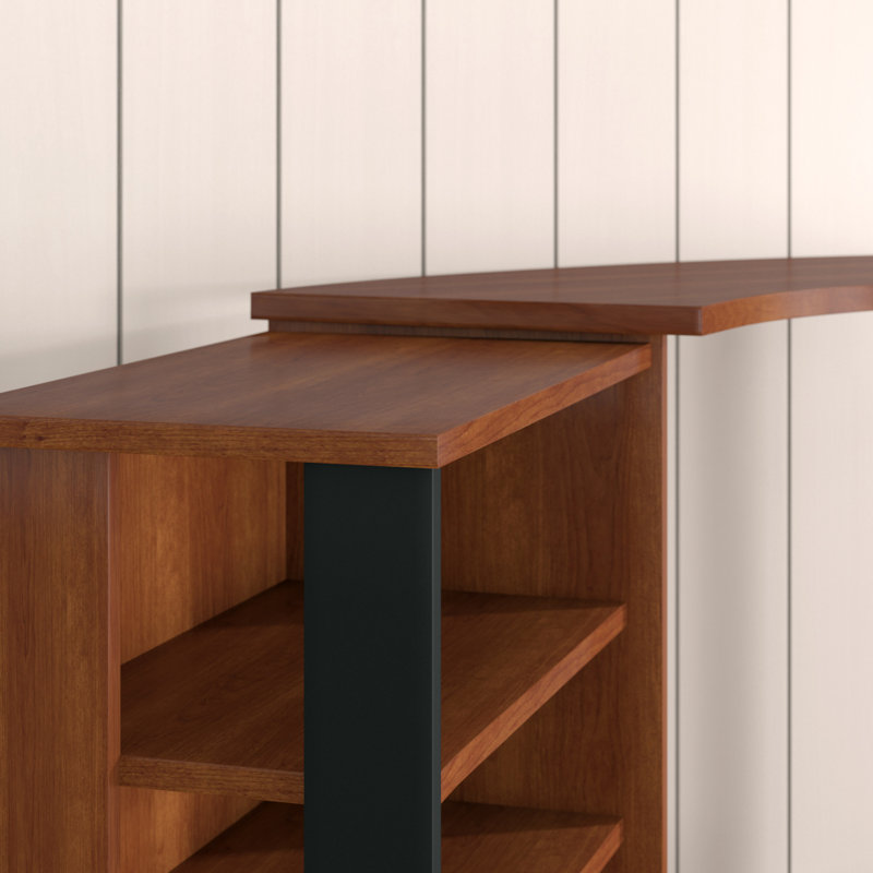 Winston Porter Hibbler Corner Writing Desk With Bookcase Reviews