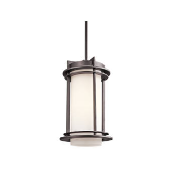 Longshore Tides Carrasquillo Black 1 Bulb Outdoor Pendant Reviews Wayfair