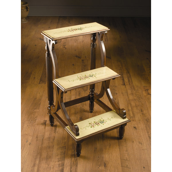 library step stool with handle