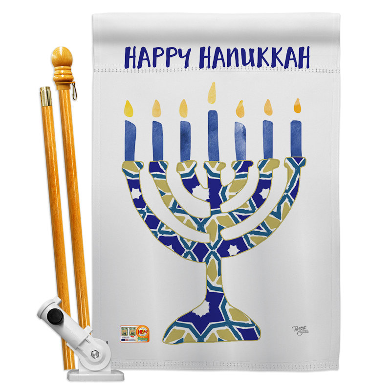 Breeze Decor Hanukkah Menorah Impressions Decorative 2 Sided Polyester 40 X 28 In Flag Set Wayfair
