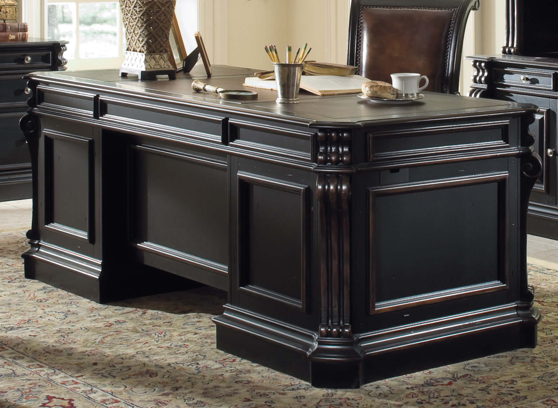 Hooker Furniture Telluride Wood Executive Desk Reviews Wayfair