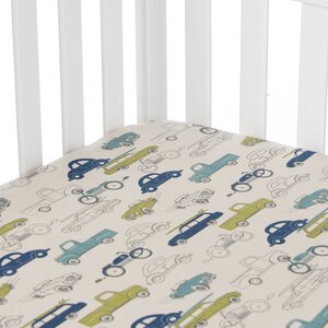 Uptown Traffic Fitted Crib Sheet