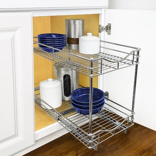 White Wire Under Shelf Storage Organization Basket 15" Wrap Rack Kitchen Pantry 