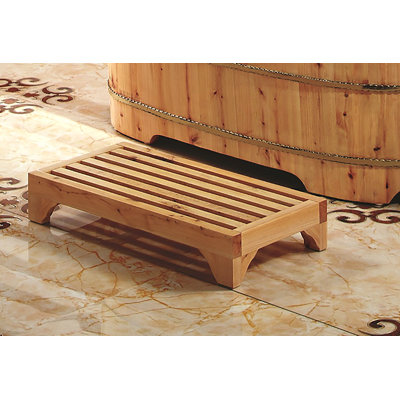 Modern MultiPurpose 1Step Wood Step Stool with 550 lb Load Capacity Alfi Brand
