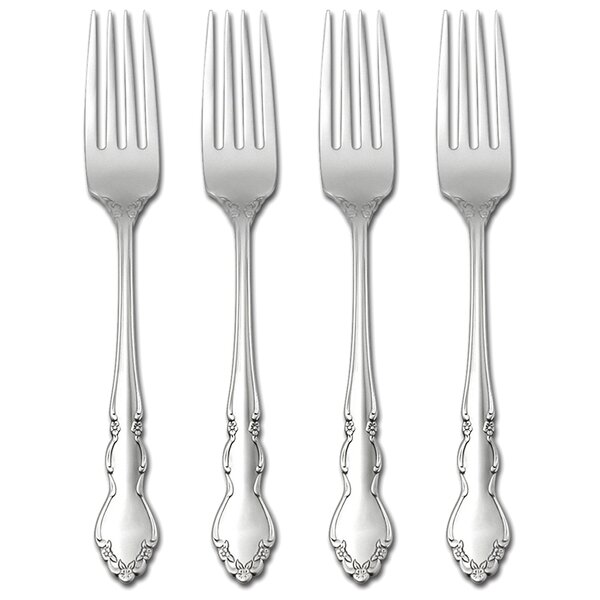 2 Oneida Gourmet  BOUTONNIERE  Stainless Steel Dinner Forks  NEW  Free Shipping 