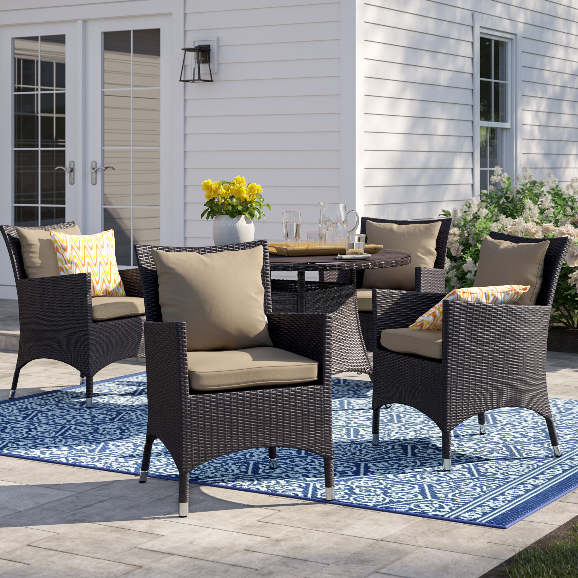 Sol 72 Outdoor Brentwood Deep Seating Patio Chair With Cushions