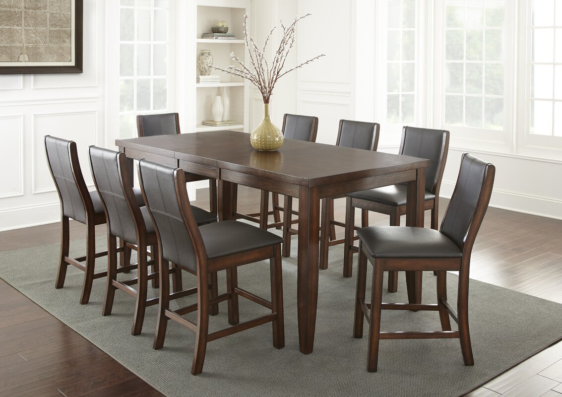 Abigale 9 Piece Counter Height Dining Set