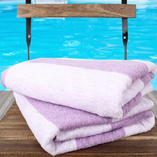 purple patterned bath towels