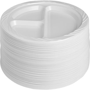 disposable plastic plates with dividers