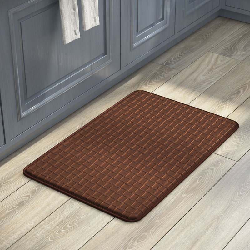 Andover Mills Cary Anti Fatigue Faux Leather Kitchen Mat Reviews Cary Anti Fatigue Faux Leather Kitchen Mat
