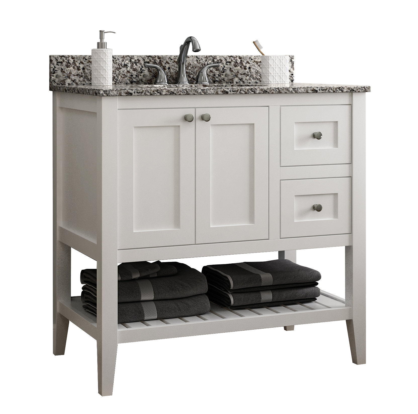 Cnc Cabinetry Vanguard 42 Single Bathroom Vanity Base Only