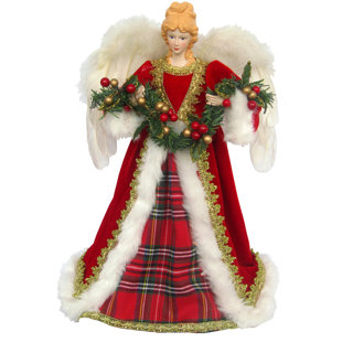 Christmas Plaid Angel Tree Topper Christmas Plaid Angel Tree Topper