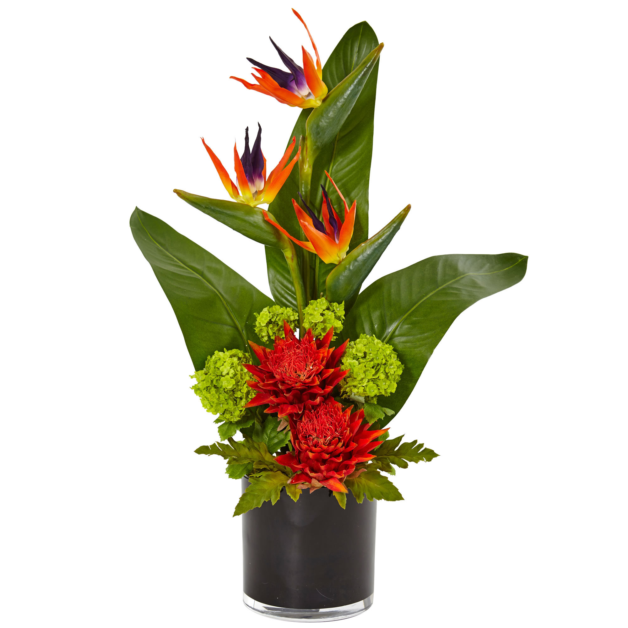 Bayou Breeze Mixed Floral Arrangement In Planter Wayfair