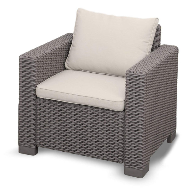 Highland Dunes Cricklade Premium All Season Outdoor Wicker Patio Chair With Cushions Reviews Wayfair