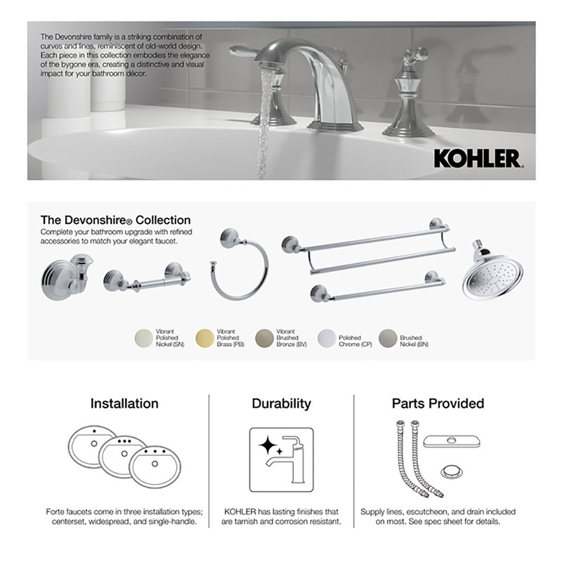 Kohler Devonshire Pressure Balancing Shower Faucet Trim Valve Not