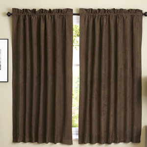Solid Blackout Rod pocket Curtain Panels (Set of 2)