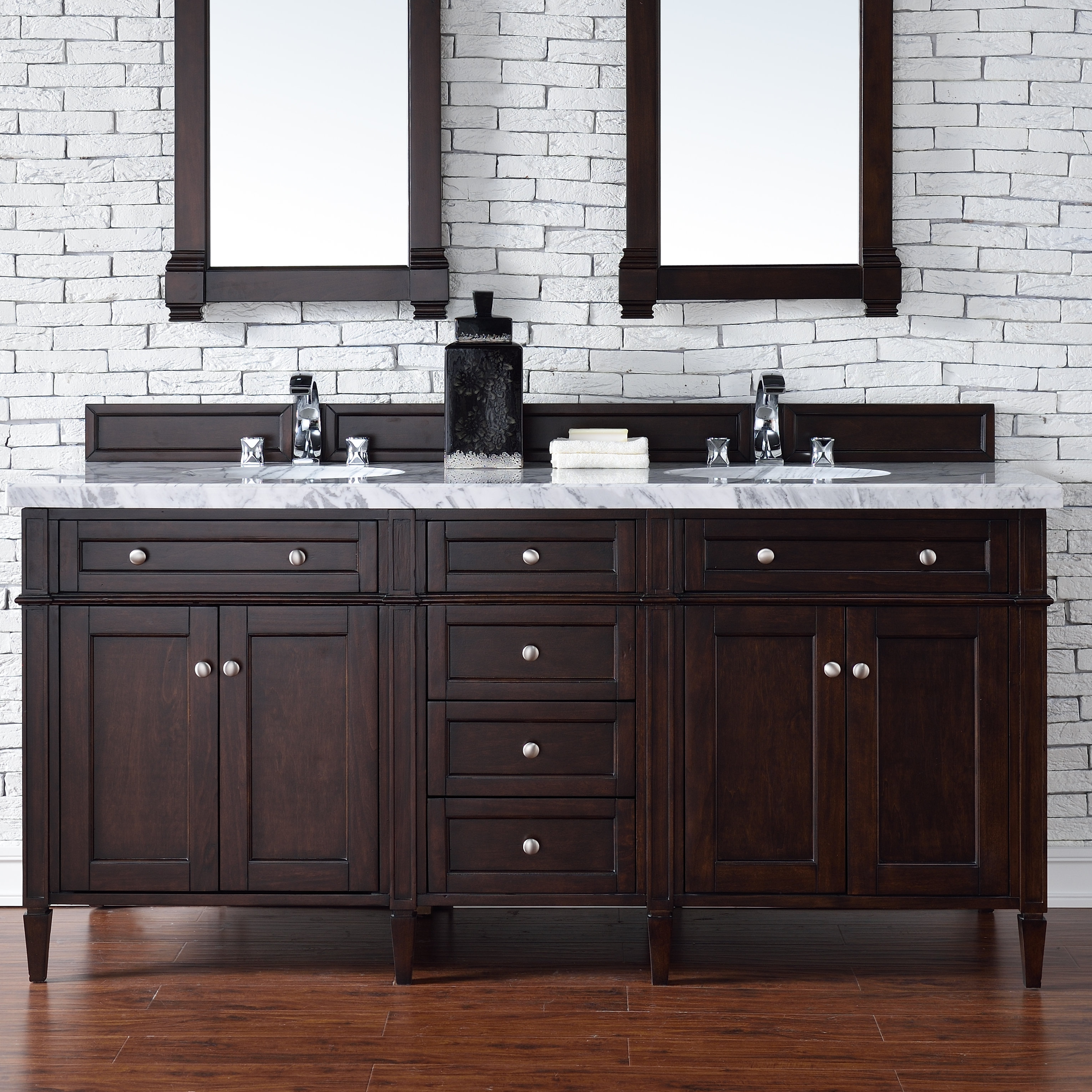 Darby Home Co Deleon 72 Double Burnished Mahogany Free Standing Darby Home Co Deleon 72 Double Burnished Mahogany Free Standing Bathroom Vanity Set Wayfair