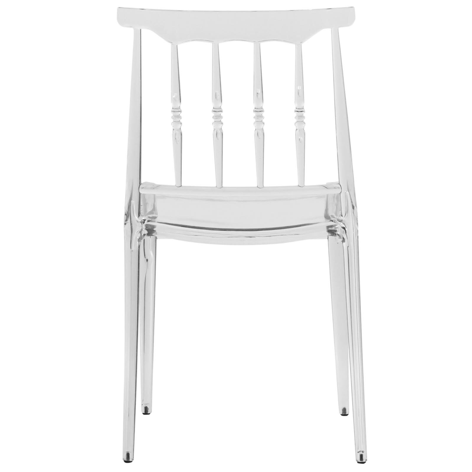 holler spindle lucite stacking patio dining chair