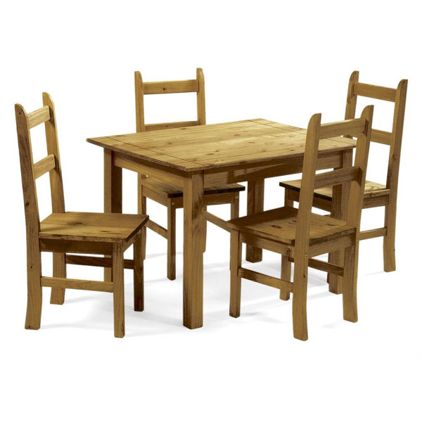 soges Essgruppe Esstisch mit 4 Stühlen Esstisch Set Stühle Esszimmertisch Esszimmerstühle 4er Set Küchentisch aus Stahlgestell und Holzwerkstoffen