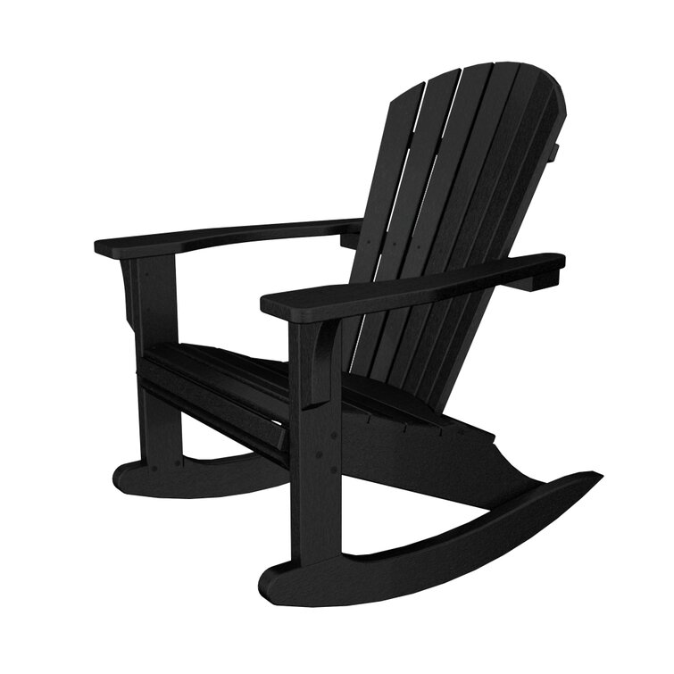 black adirondack rocking chair