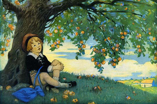 Buyenlarge Boy Under An Apple Tree By Jesse Willcox Smith