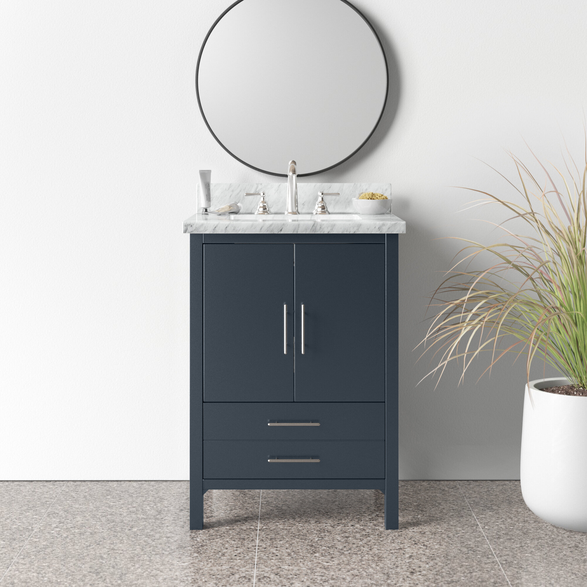 Allmodern Baillons 24 Single Bathroom Vanity Set Reviews Wayfair