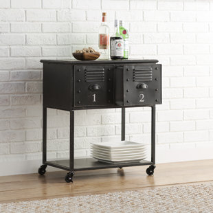 10 Drawer Rolling Cart Wayfair Alastor Rolling Cart Table With 2 Drawers