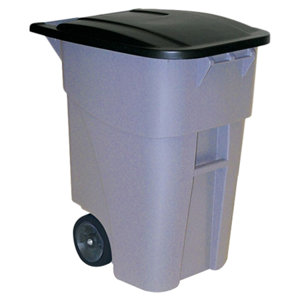Brute Rollout Container 50 Gallon Multi Compartments Recycling Bin