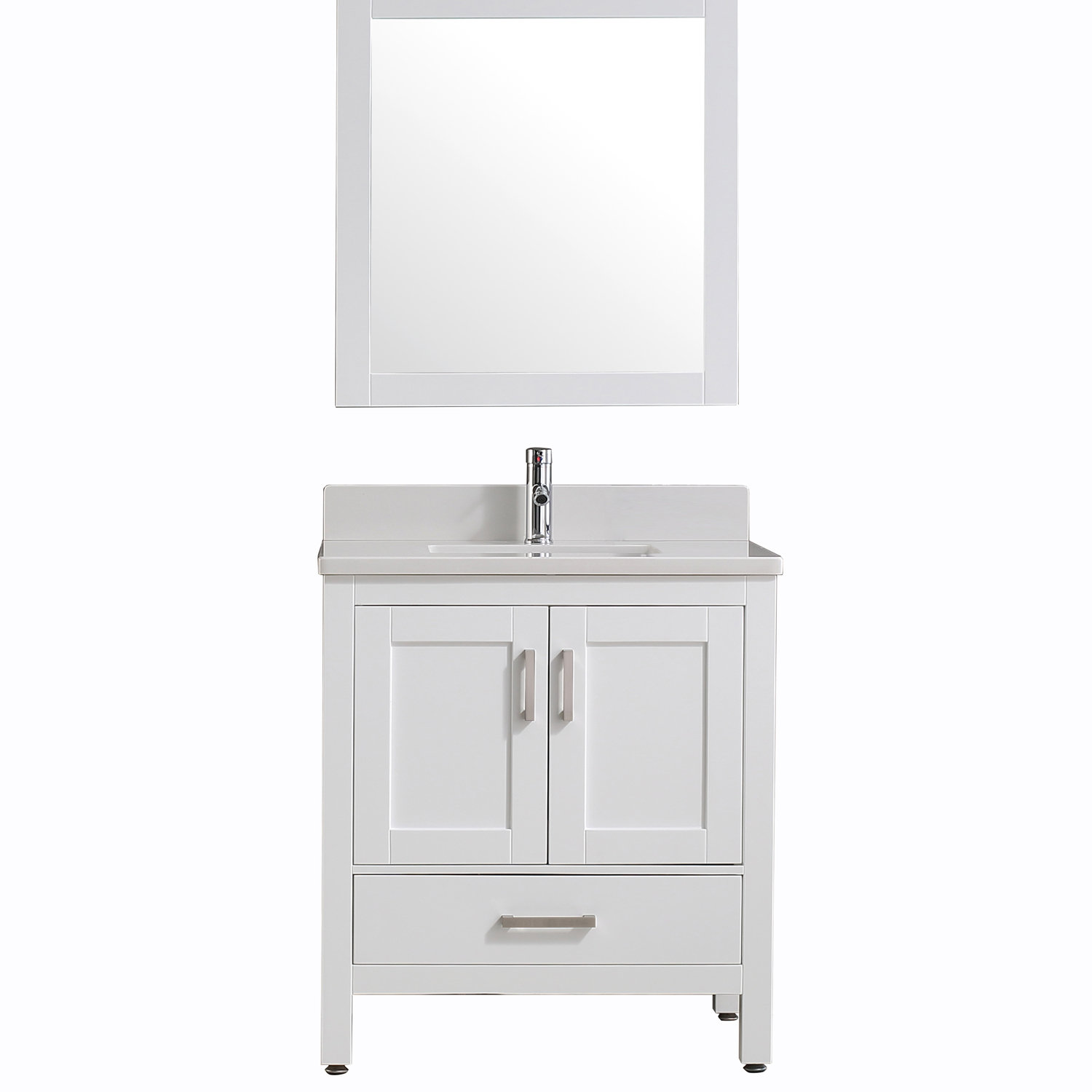 Spitler 8” Single Bathroom Vanity Set with Mirror Spitler 8” Single Bathroom Vanity Set with Mirror