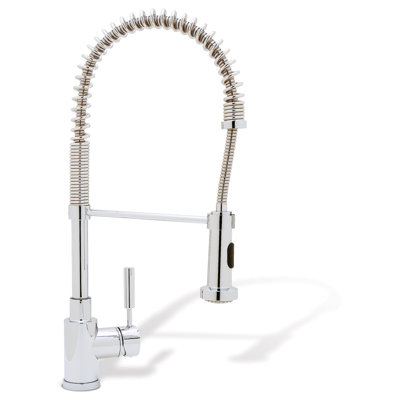 Meridian Semi Pro Pull Down Single Handle Kitchen Faucet Blanco