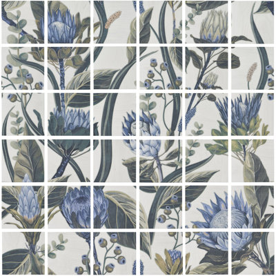 Angela Harris Native 8\" x 8\" Beveled Porcelain Singular Floor Use Tile INCOMPLETE 