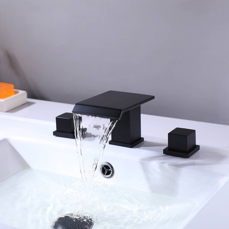 8" Widespread Bathroom Basin Faucet Vanity Sink 2 Knob Tub Waterfall Mixer Tap