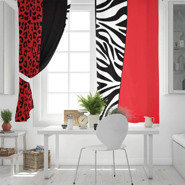 Two Zebras Tree 3D Blockout Photo Curtain Print Curtains Fabric Kids Windows 
