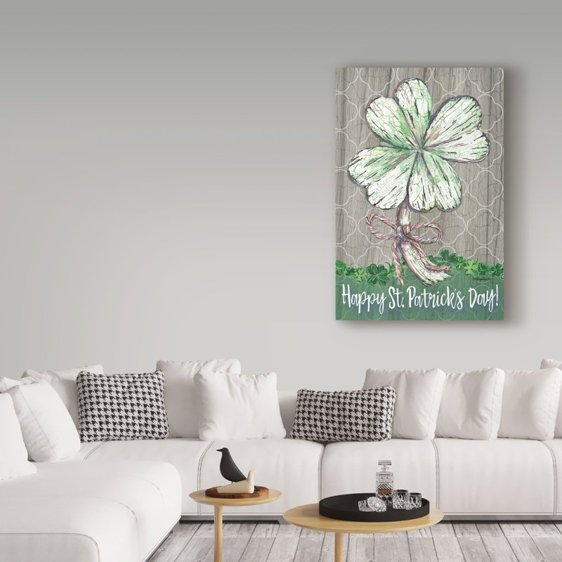 The Holiday Aisle Happy St Patricks Day Acrylic Painting Print On Wrapped Canvas Reviews Wayfair
