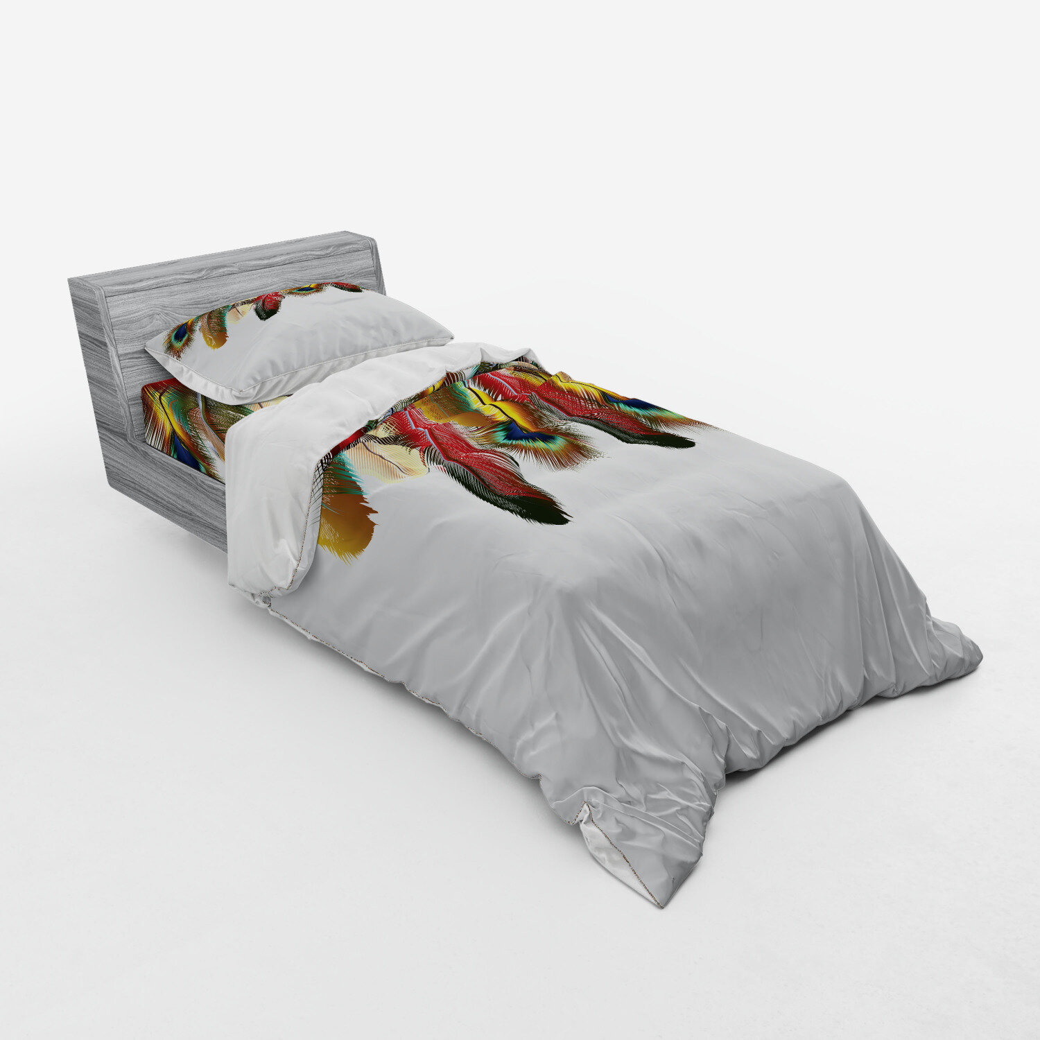 East Urban Home Mystical Peacock Feathers Vibrant Universal Link