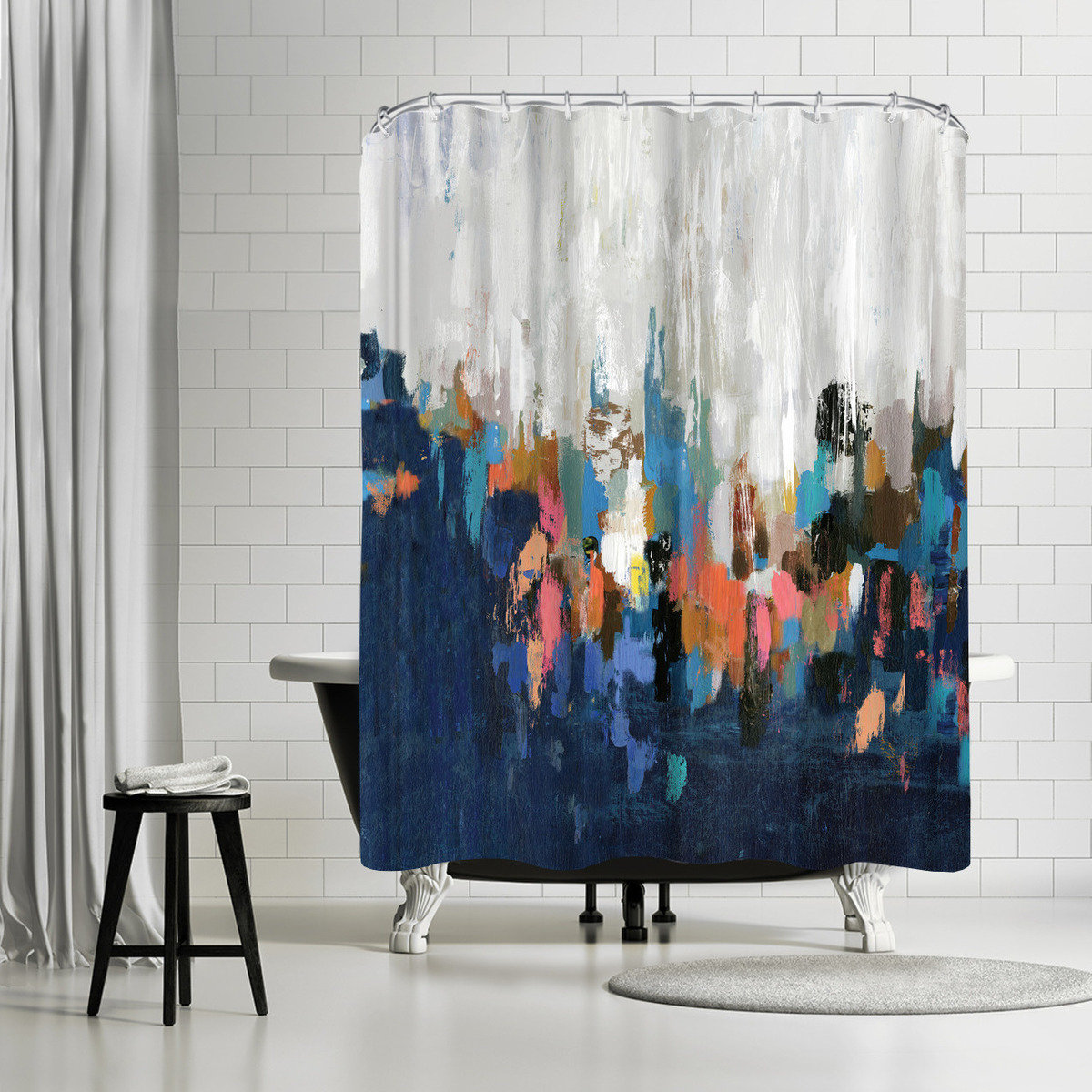 East Urban Home Pi Creative Art Speciality Ii Single Shower Curtain Wayfair