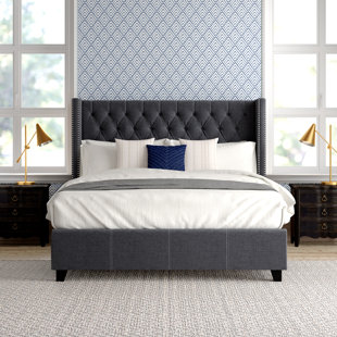 Isolde Grid Tufted Upholstered Platform Bed Joss Main