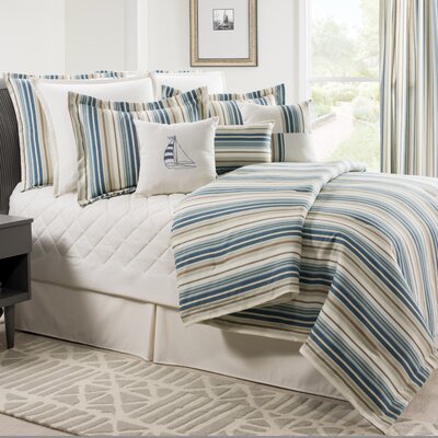 Leeman Stripe Comforter Set Winston Porter Size California King