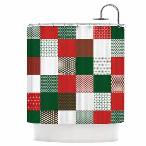 Holiday Patchwork Shower Curtain