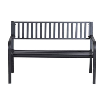 Alvah Slatted Cast Iron And Tubular Steel Garden Bench Reviews