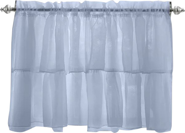 Sweet Home Collection Elegant Crushed Voile Ruffle Kitchen Window Tier Cafe Curtain Reviews Wayfair
