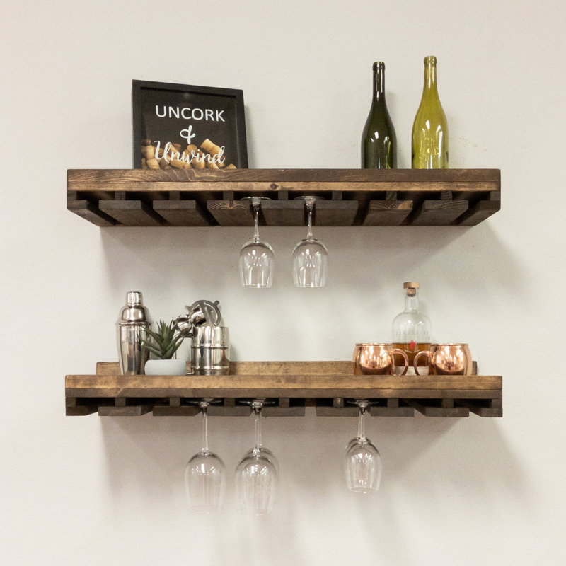 Trent Austin Design Bernardo Luxe Solid Wood Wall Mounted Wine