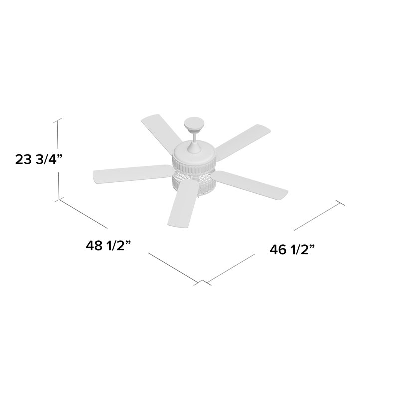 House Of Hampton 52 Norah 5 Blade Ceiling Fan Light Kit Included