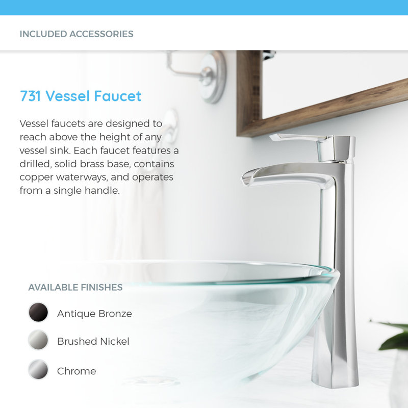 Mrdirect Hand Painted Glass Circular Vessel Bathroom Sink With