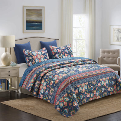 August Grove Knighten Reversible Quilt Set Quality Bedding Shop Com