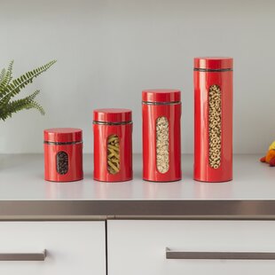 Red Kitchen Canisters Jars You Ll Love In 2021 Wayfair