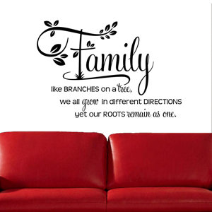 Family Like Branches on a Tree' Two-tone Wall Decal