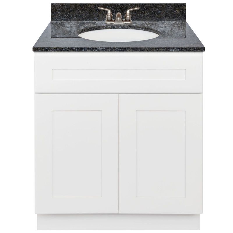 Winston Porter Stiltner 30 Single Vanity Cabinet Alpina White Absolute Black Granite Top Faucet Reviews Wayfair Ca